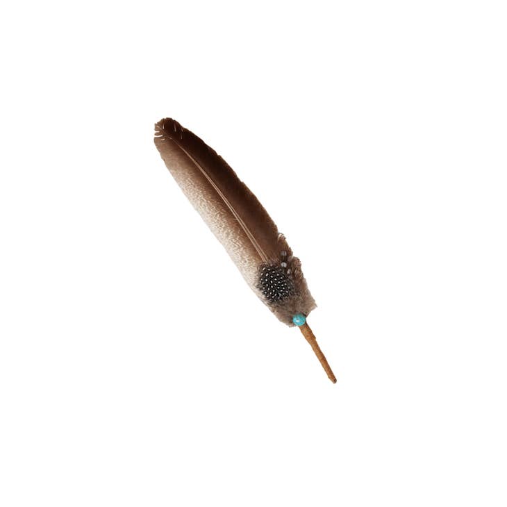 Real Turkey Feather with Bead