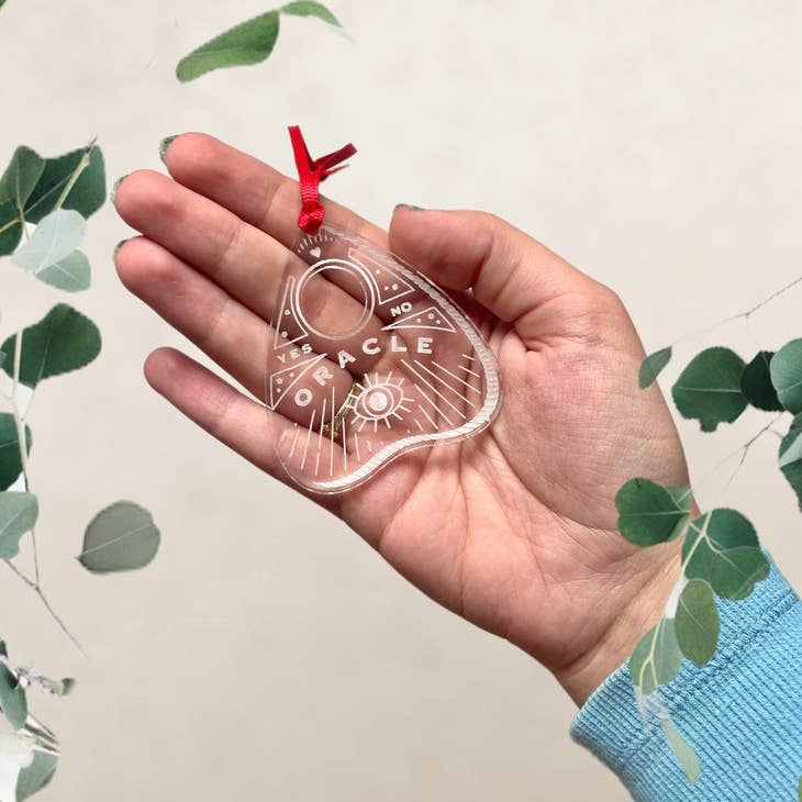 Image of Besitos & Giggles Creations Planchette Clear Christmas Ornaments