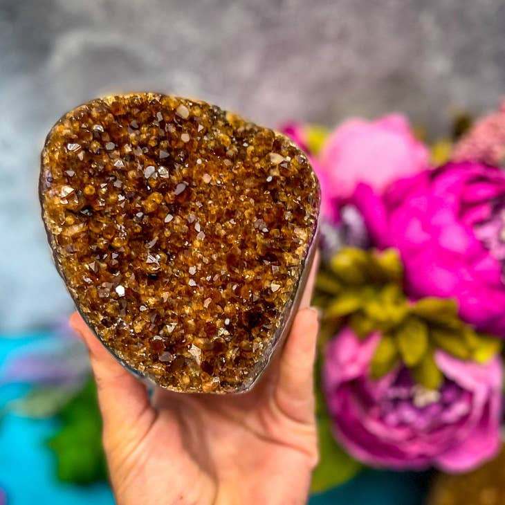 Dark Standing Raw Citrine Cathedral