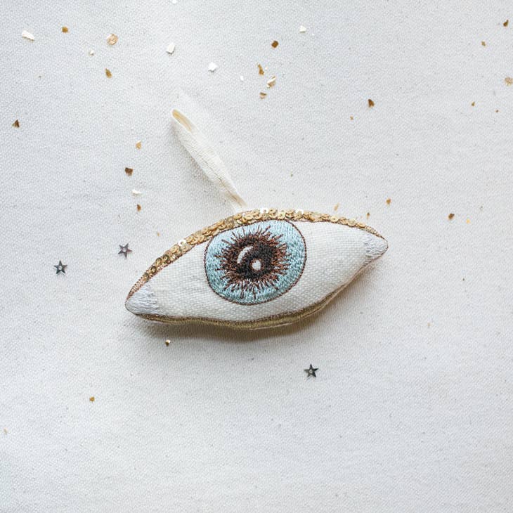 Evil Eye Cotton & Lavender Stuffed Ornament