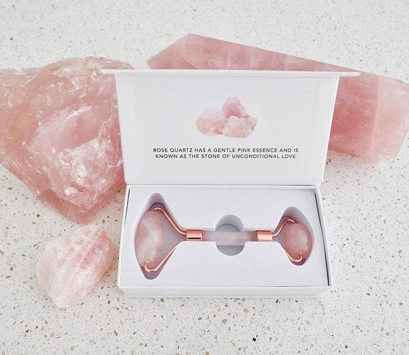 Image of Goddess Provisions Crystal Facial Rollar Wellness Tool Anti Aging Crystal