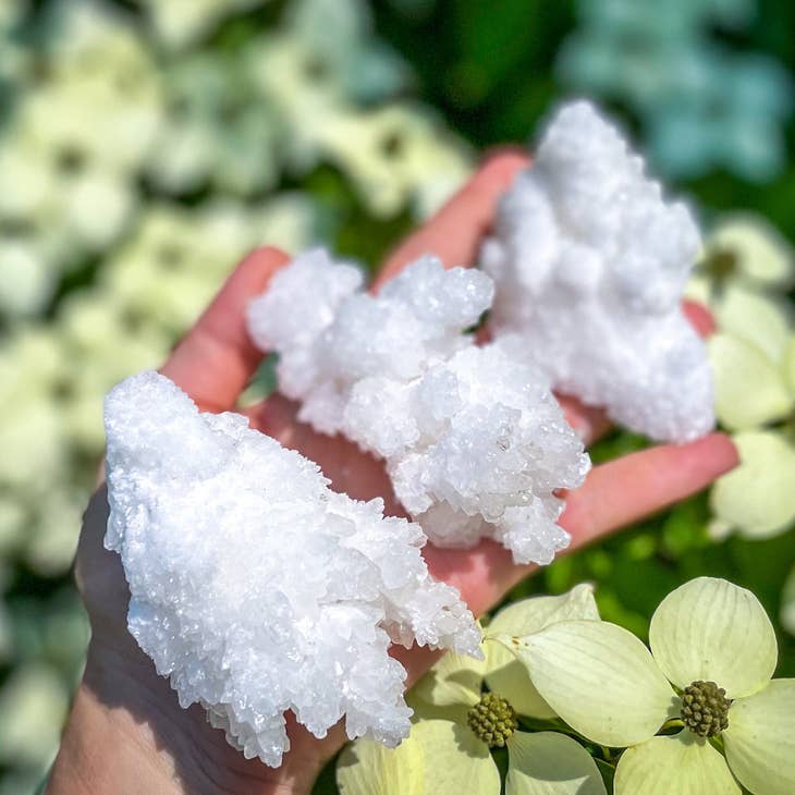 Small RAW White Aragonite Crystals