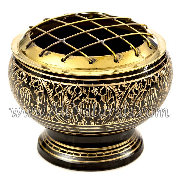 Image of Alternative Imagination Solid Brass Black Screen Incense Burner