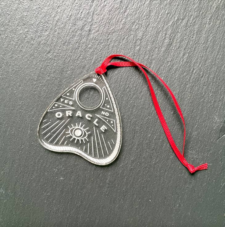 Besitos & Giggles Creations Planchette Clear Christmas Ornaments