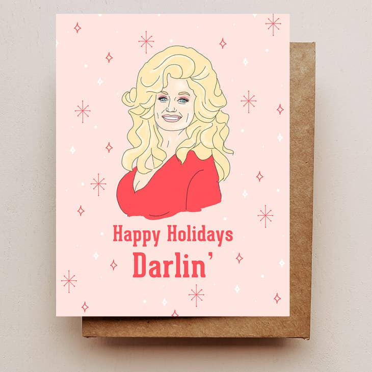Happy Holidays Darlin' Dolly Card
