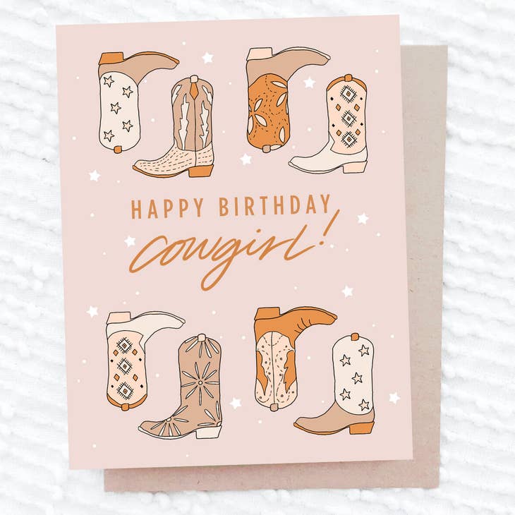 Happy Birthday Cowgirl Card By Maddon And Co