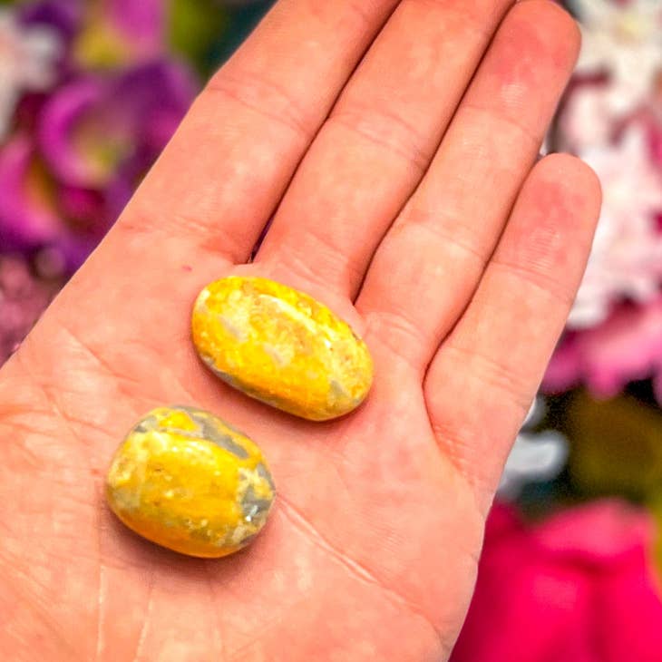 Image of Mandala Gems Bumblebee Jasper Tumbled Stone