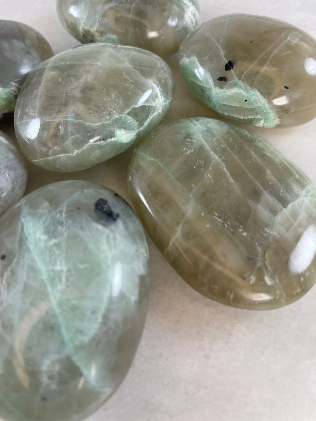 Garnierite Palm Stones close up