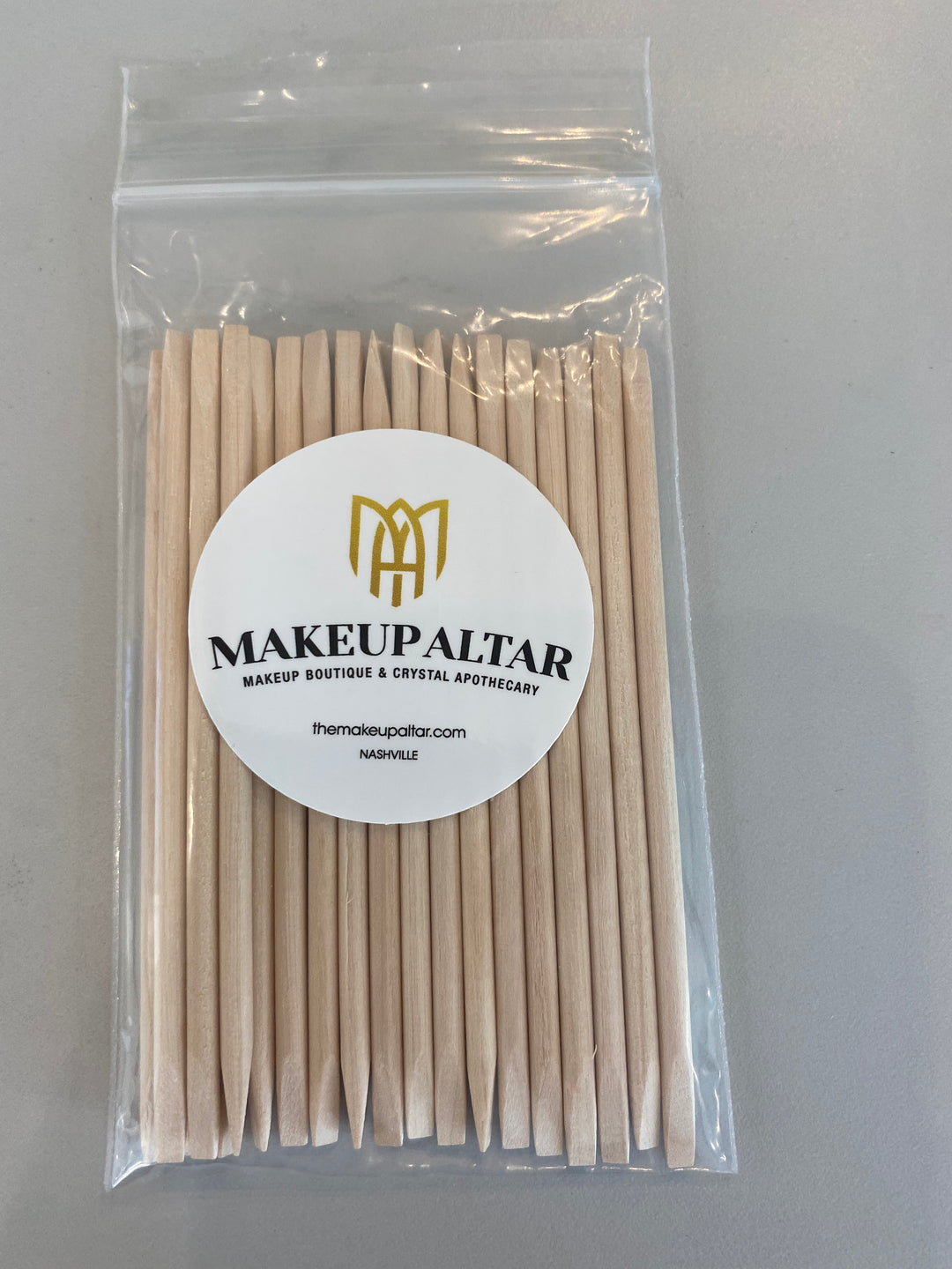 Image of The Makeup Altar Disposable Orange Wood Sticks