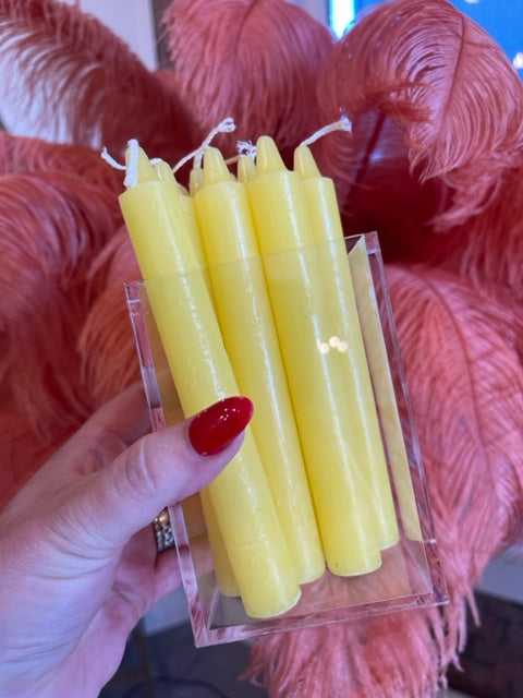 Image of The Makeup Altar Yellow Taper Candle
