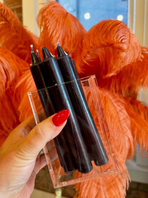 Image of The Makeup Altar Black Taper Candles