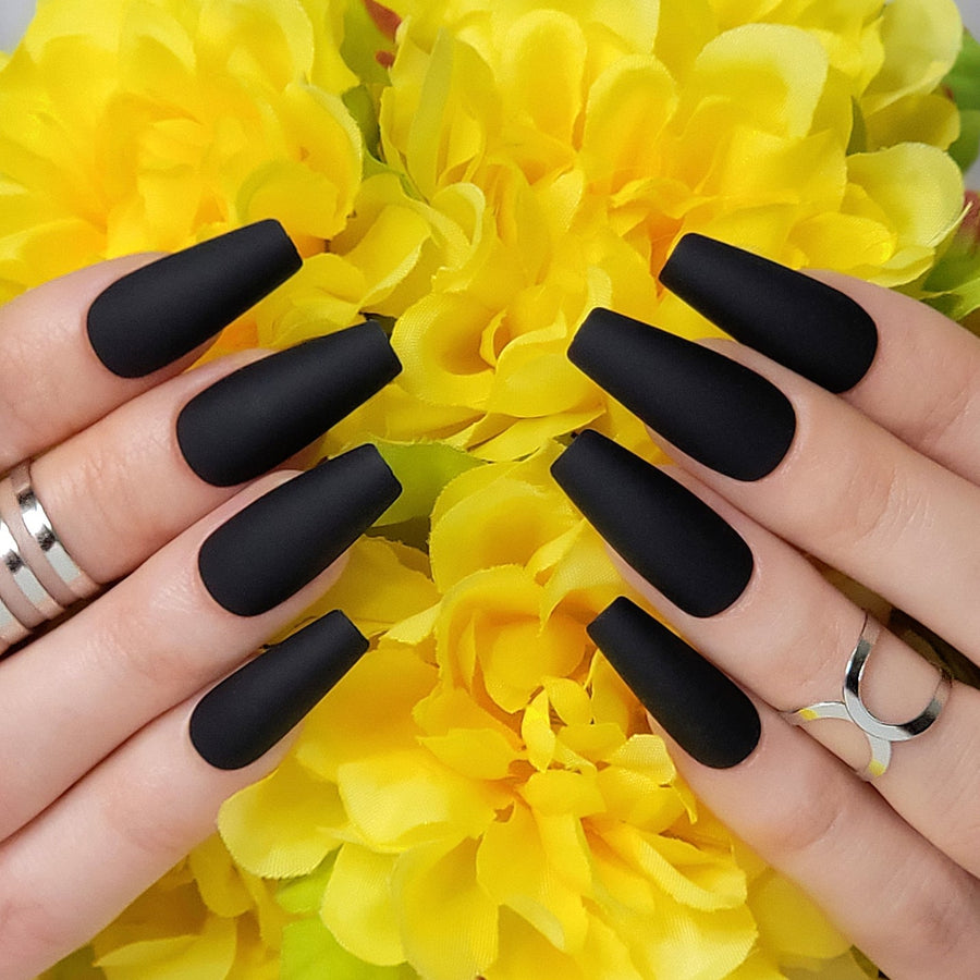 Image of Hypnaughty Noir Coffin Press-On Nails