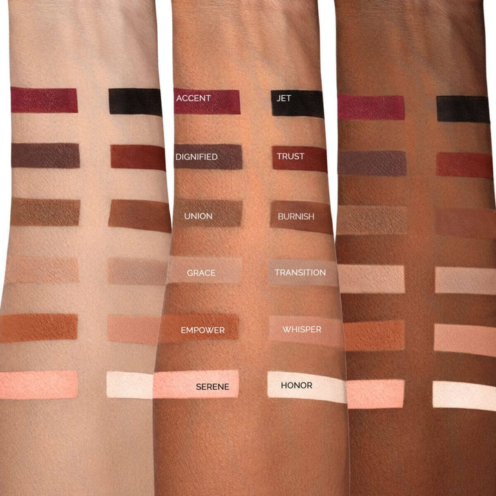 Eyeshadow Palette in 12 Universal Matte Shades swatches