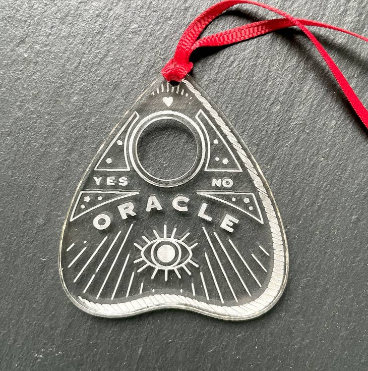 Besitos & Giggles Creations Planchette Clear Christmas Ornaments