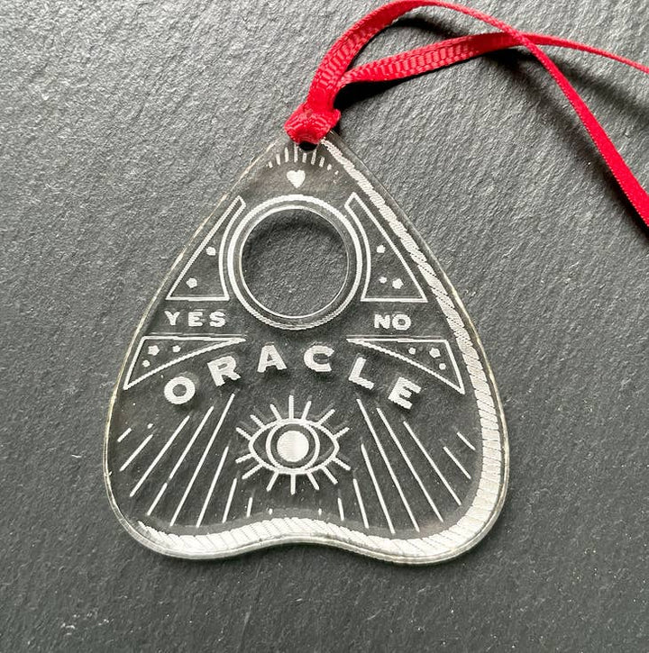 Besitos & Giggles Creations Planchette Clear Christmas Ornaments