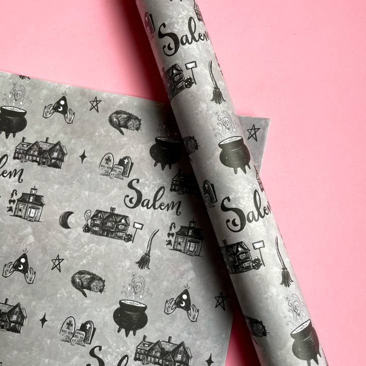 Image of Besitos & Giggles Creations Salem Witch Wrapping paper