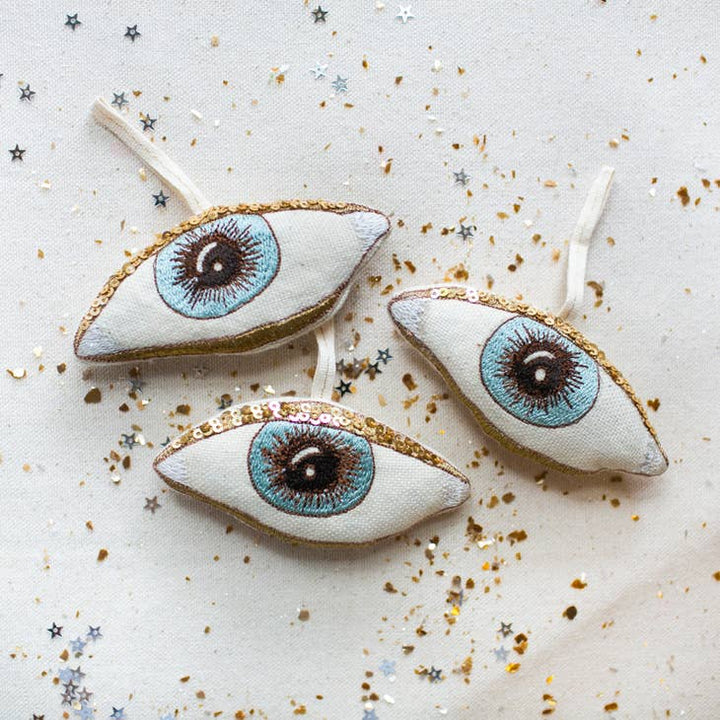 Evil Eye Cotton & Lavender Stuffed Ornament