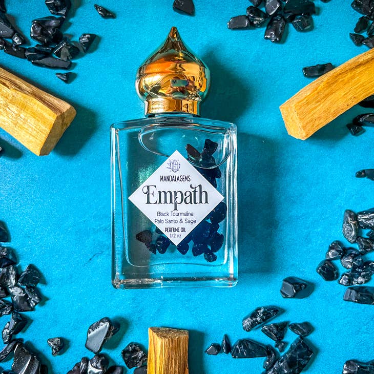 Empath Protection Crystal Infused Perfume Oil with Black Tourmaline