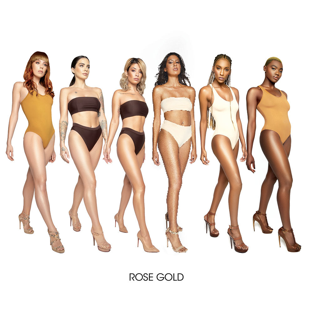 Rose Gold Gleam Face & Body Radiance on different skin tones