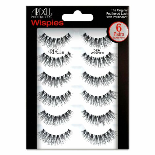 Image of Ardell Feathered Lash with Invisiband Eyelashes-Demi Wispies Black - 6 Pack