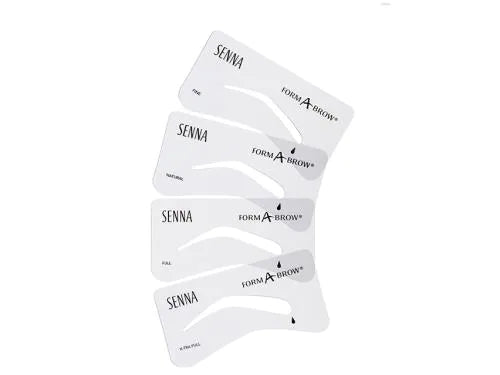 Four different shaped Eye Brow Stencils by Senna cosmetics