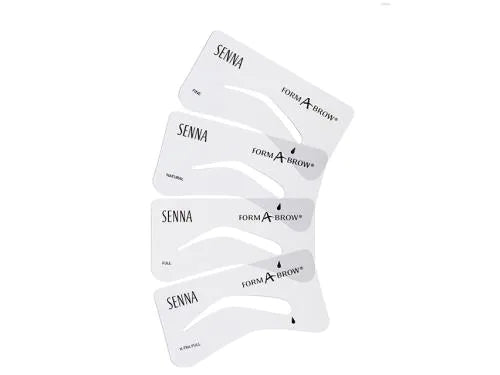 Four different shaped Eye Brow Stencils by Senna cosmetics