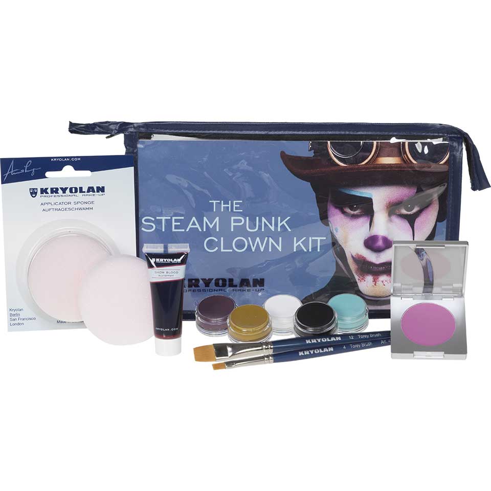 Steam Punk Clown Kit showing whats inside