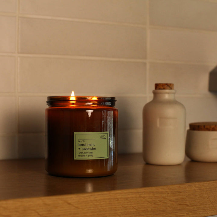 No. 10 Basil Mint + Lavender Candle