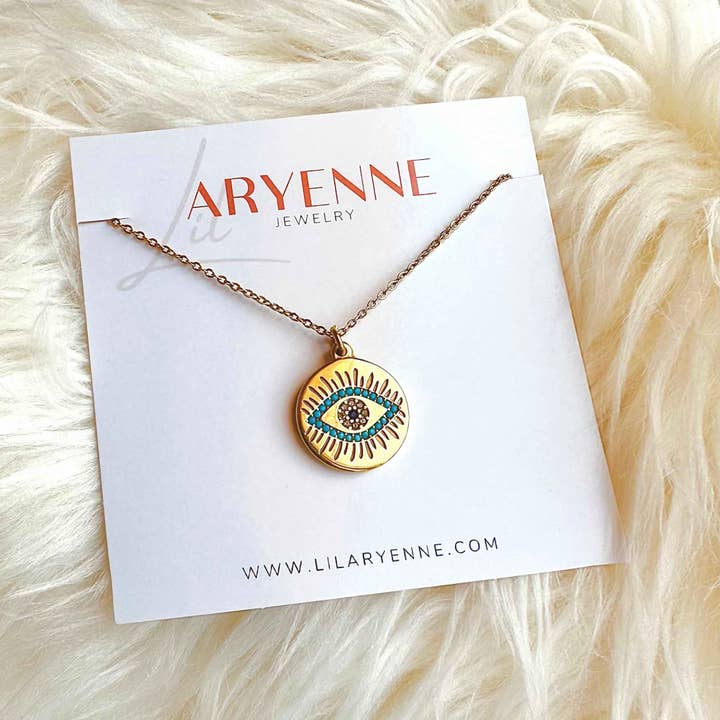 Aryenne Shimmering Evil Eye Necklace