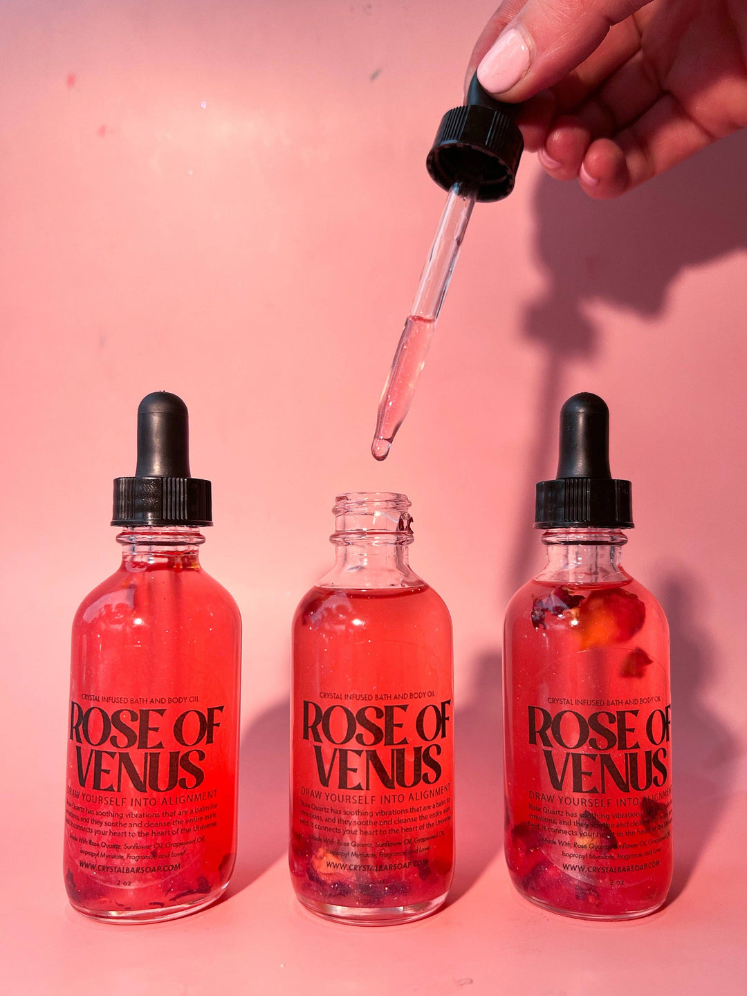 Rose Of Venus Crystal Infused Bath & Body Oil - 2 oz