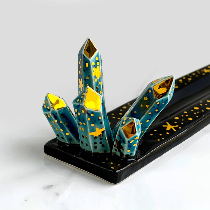 Galaxy Crystal Ceramic Incense Holder Modern Mud