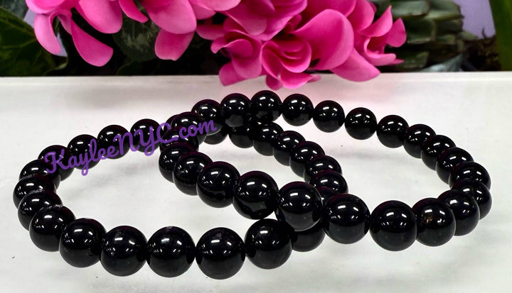 Natural Black Tourmaline 8mm 7.5” Crystal He
