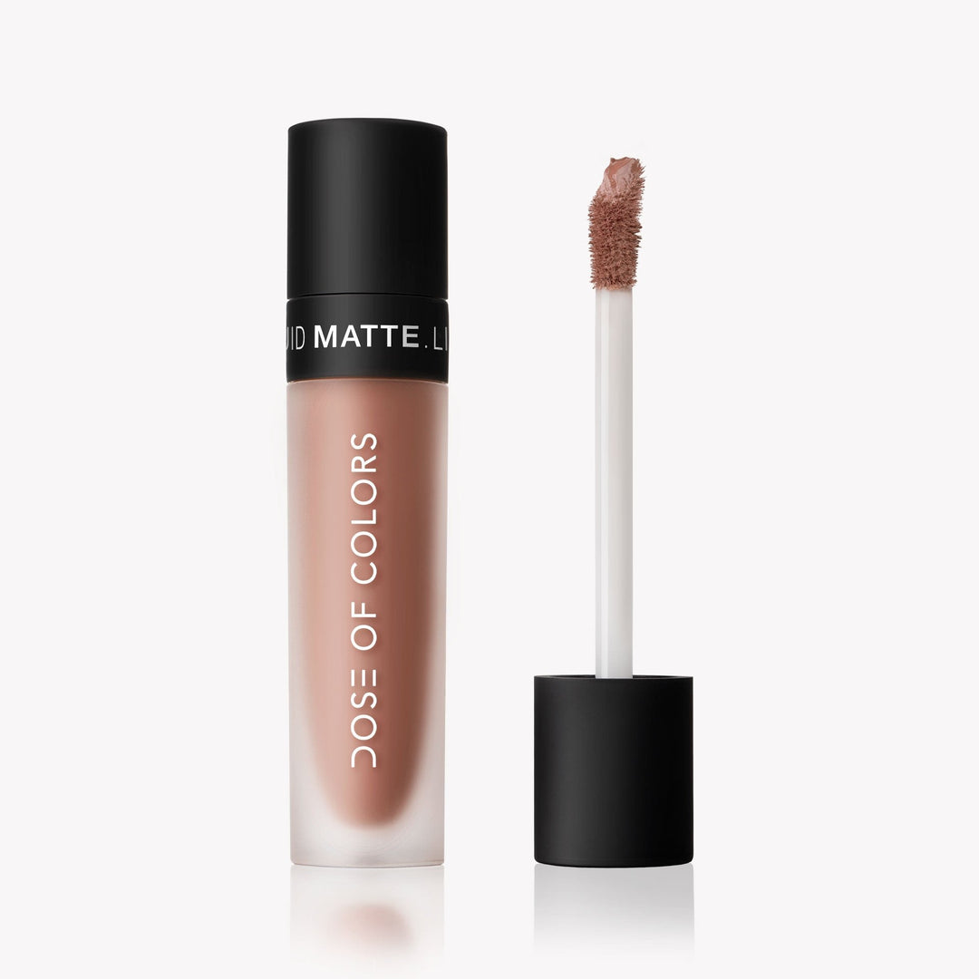 This is the Dose of Color Liquid Matte Lip, Shade: Extra Toasty.