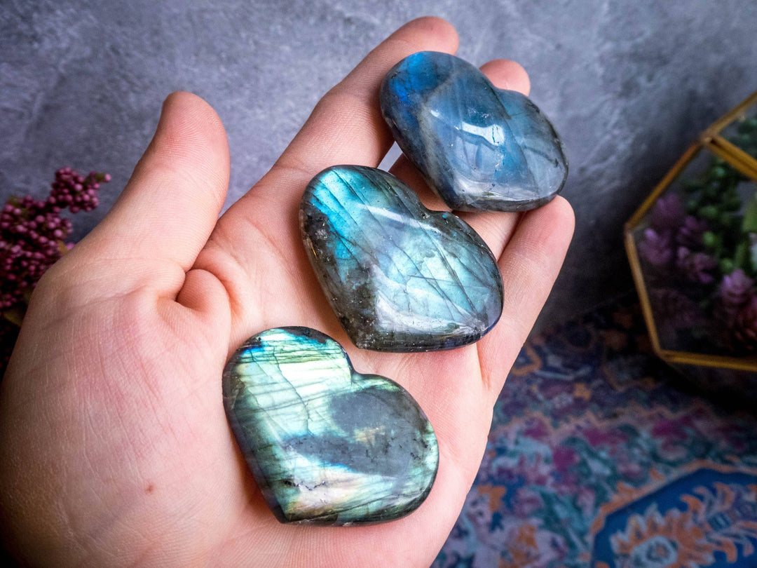 Labradorite Heart