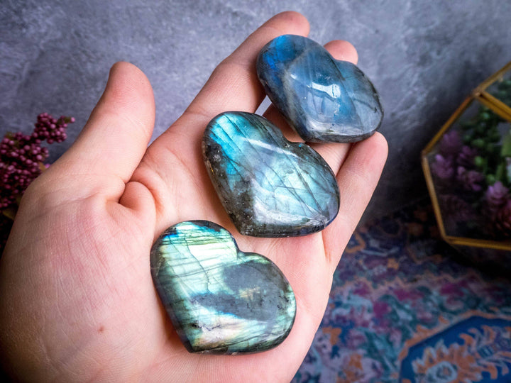 Labradorite Heart