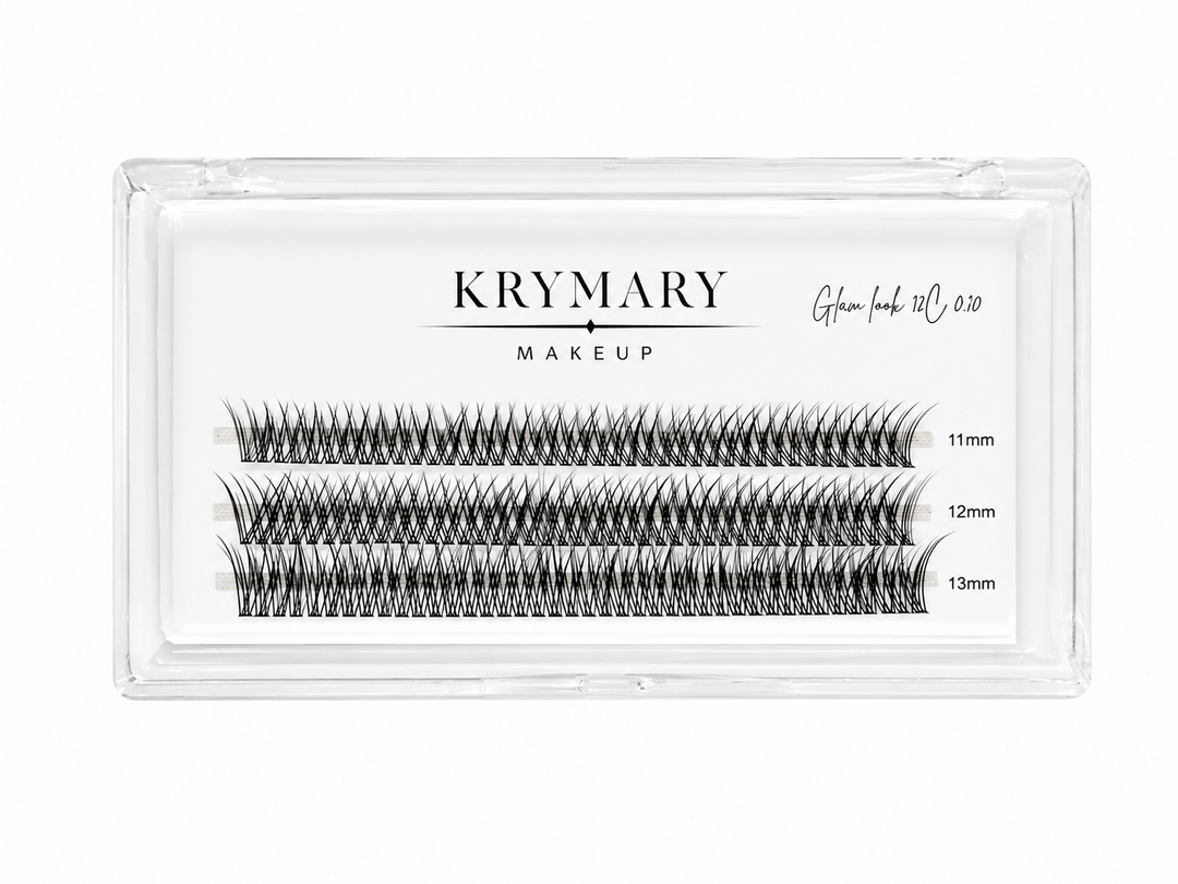 Krymary makeup lash packaging with false eyelashes on a white background