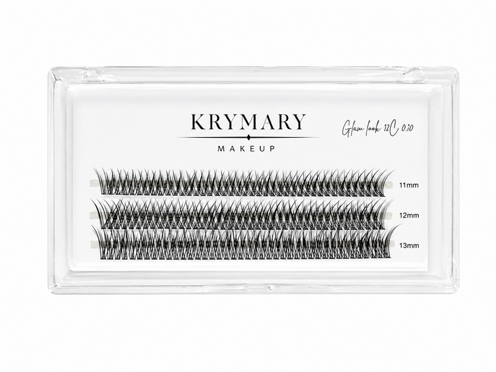 Krymary makeup lash packaging with false eyelashes on a white background
