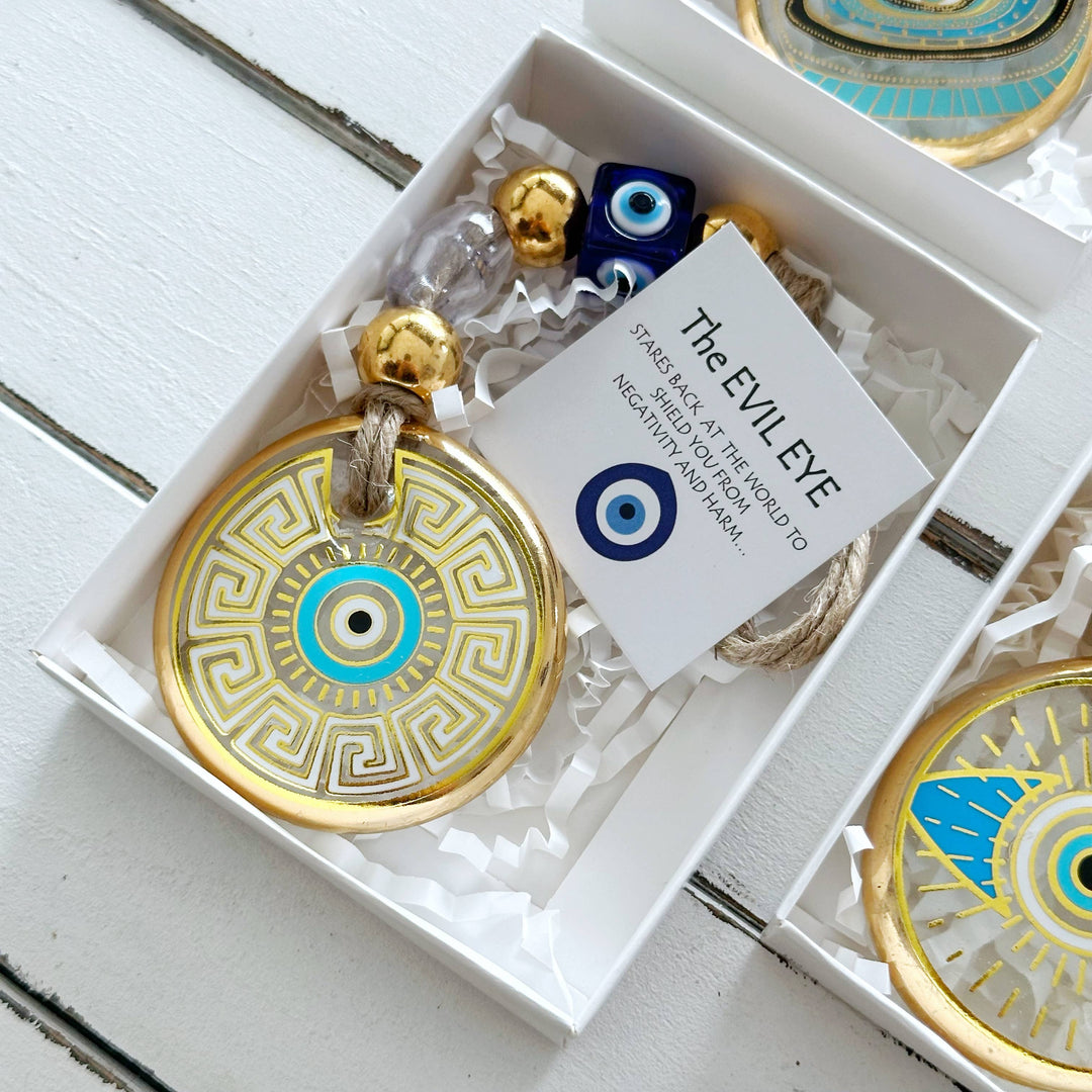 Gold Evil Eye Wall Hanging, Christmas Ornament, Corporate