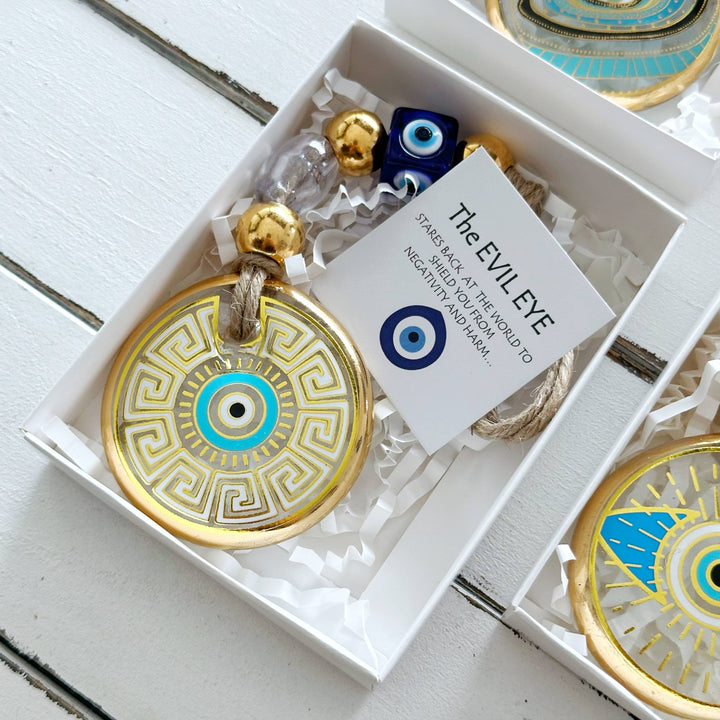 Gold Evil Eye Wall Hanging, Christmas Ornament, Corporate