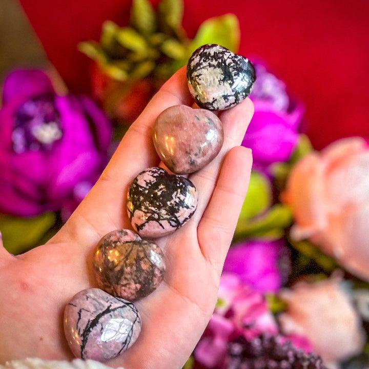 Rhodonite Crystal Heart