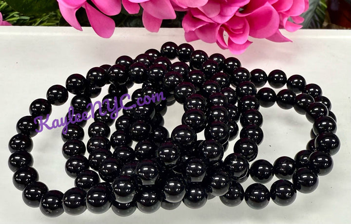 Natural Black Tourmaline 8mm 7.5” Crystal He