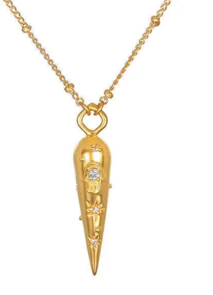 Cornicello horn 14K Steel -evil eye-Charm Necklace 