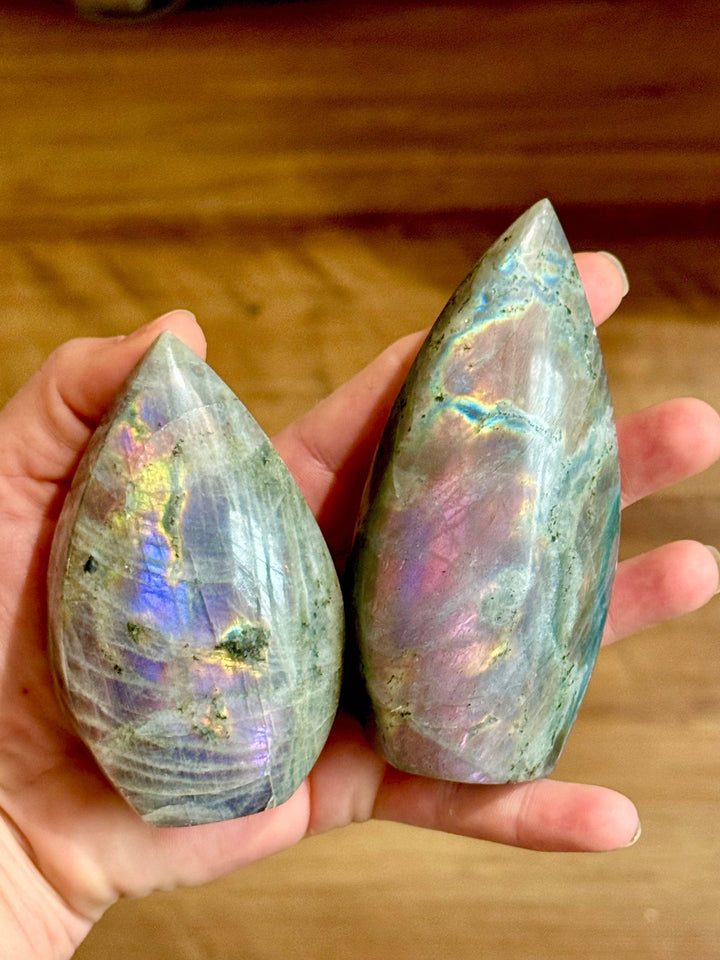 Rainbow Labradorite Crystal Teardrop Freeform