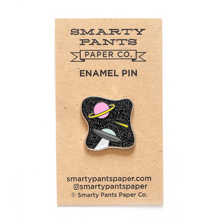 Space enamel pin