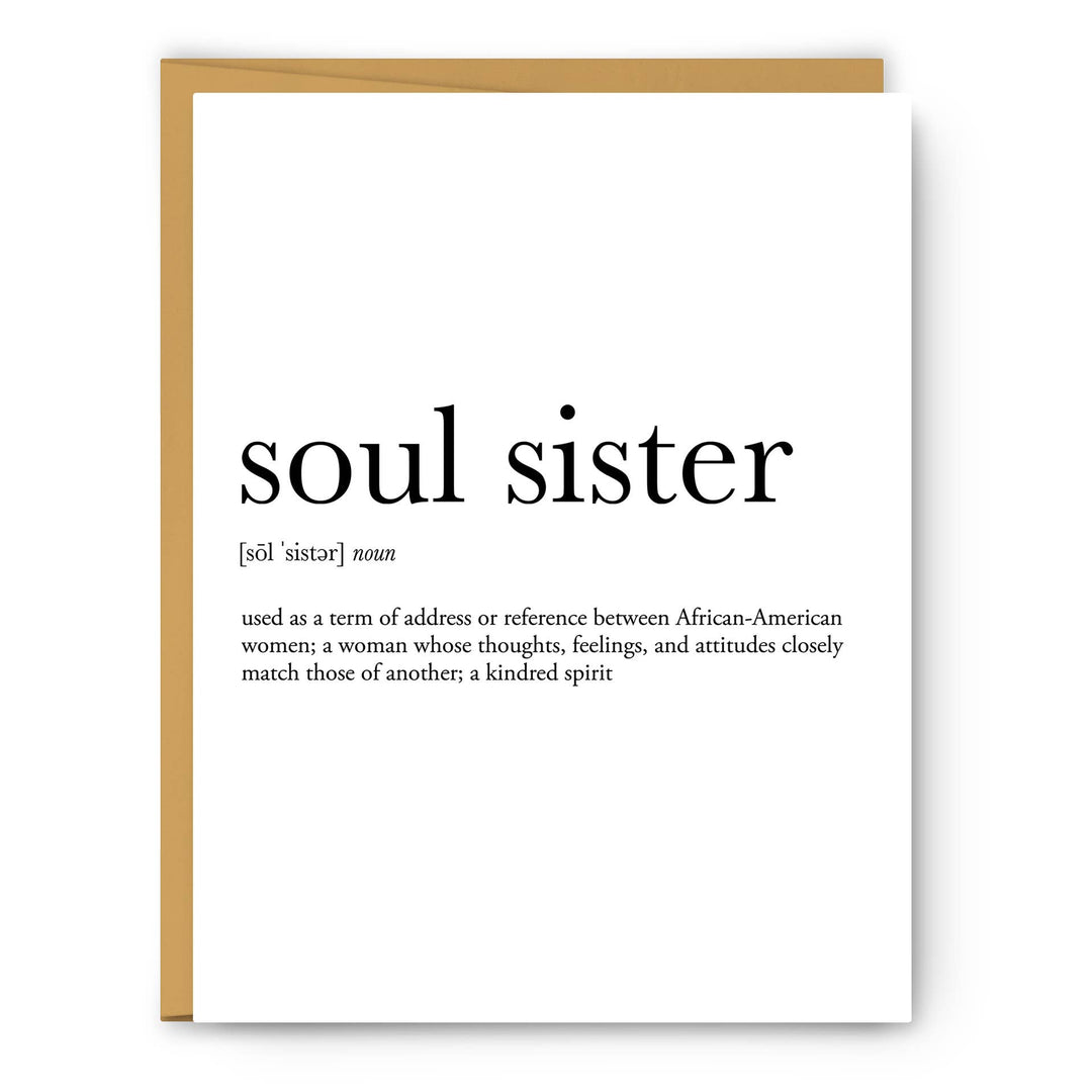 Soul Sister Definition - Love & Friendship Card