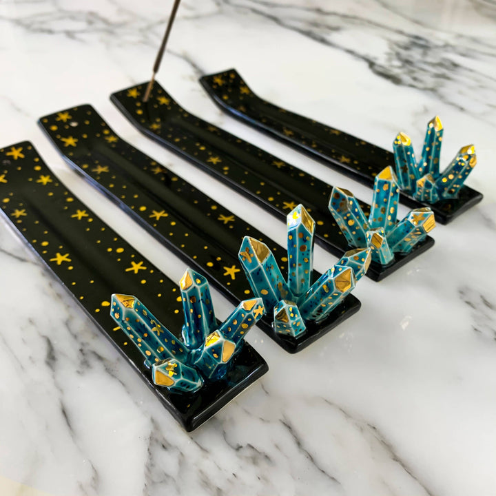 Galaxy Crystal Ceramic Incense Holder Modern Mud