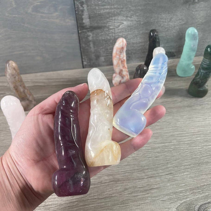 Assorted Gemstone Phallic Symbols – Crystal Carvings for Retailers and Metaphysical Shops