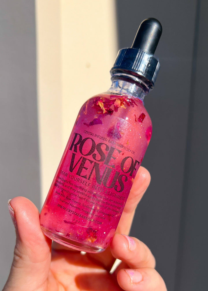 Rose Of Venus Crystal Infused Bath & Body Oil - 2 oz