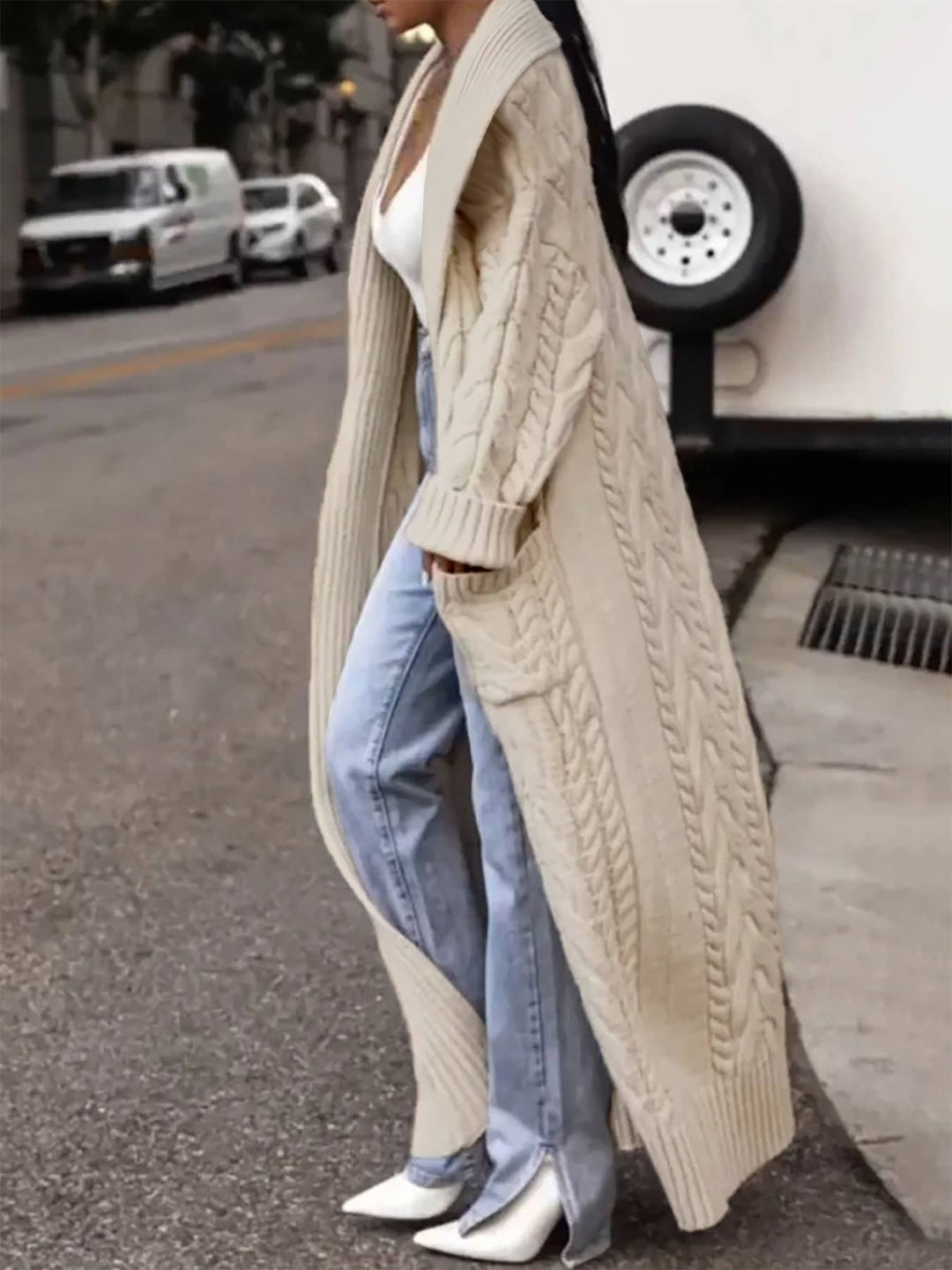 Cozy Cable Knit Duster Cardigan 