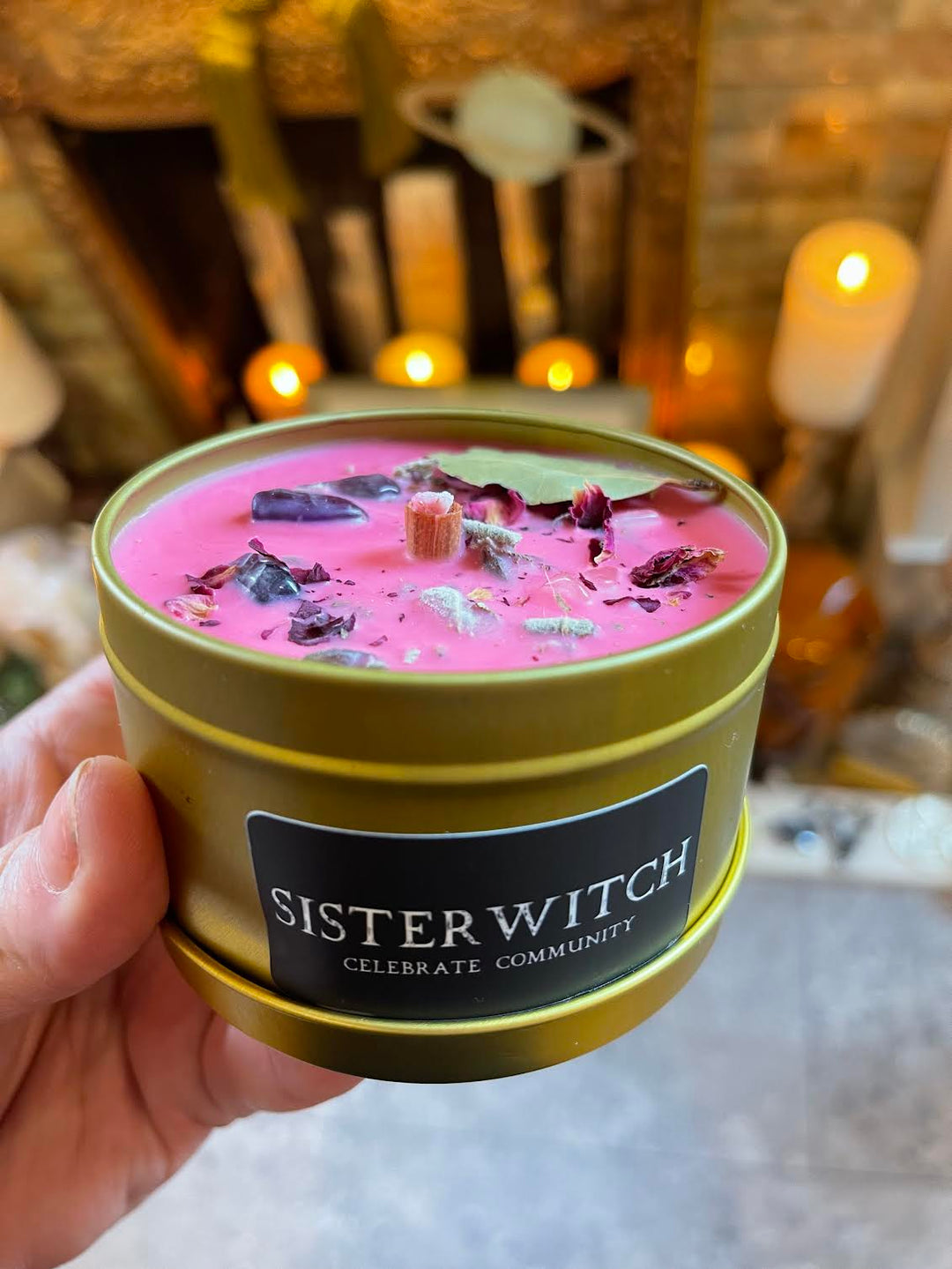 This is the front of the Sisterwitch candle